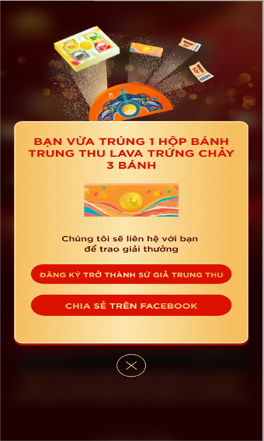 Trúng thưởng Hộp bánh Trung thu Lava
            trứng chảy (hộp 3 bánh)